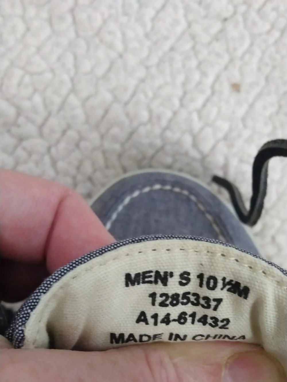 Sperry Steel Blue Bahama 2 Canvas Boat Shoes  10.5M